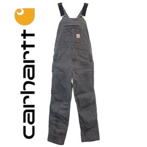 Carhartt Rigby Bib relaxed fit canvas Overalls in gravel gray